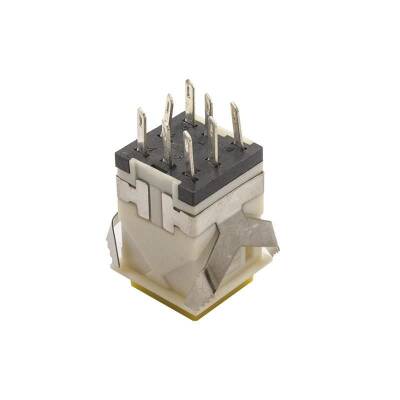KD2-22 19mm Self - locking with lights Push Button - Yellow - 2