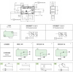 KW3-0Z-C323233L SPST NC 2-Pin Micro Switch - 2