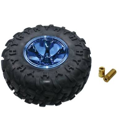 Large Off-Road Wheel 125mm x 58mm - Blue - 1