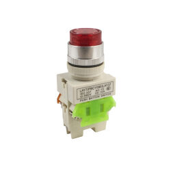LAY7 (PBCY090) LAY37 1NO+1NC Switched Illuminated Push Button - Red - 1