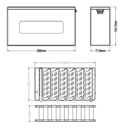 Li-ion 18650 13S 6P 48V 30A 78'li E-Bike Batarya Kutusu Seti - Mavi - 2