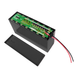 Li-ion 18650 13S 6P 48V 30A 78'li E-Bike Batarya Kutusu Seti - Siyah - 1