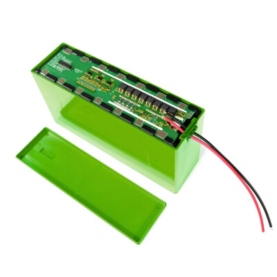 Li-ion 18650 13S 6P 48V 30A 78'li E-Bike Battery Box Set - Green - 1
