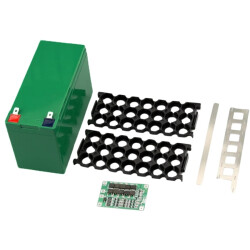 Li-ion 18650 3S 7P 12V 21'li Akü Kutusu Seti - Koyu Yeşil