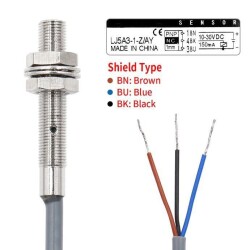 LJ5A3-1-Z/AY 6-36V 1mm PNP NC Endüktif Mesafe Sensörü - 3