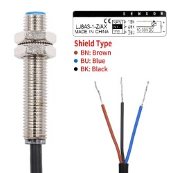 LJ8A3-1-Z/AX 6-36V 1mm NPN NC Inductive Distance Sensor - 3