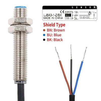 LJ8A3-1-Z/BX 6-36V 1mm NPN NO Endüktif Mesafe Sensörü - 3