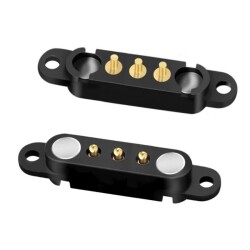 LK-3PIN-2080404 3-Pin 2.54mm Pogo Pin Manyetik Konnektör Takımı - Kulaklı 