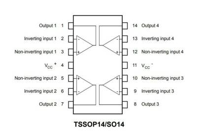 LM324 SOIC-14 SMD OpAmp Entegresi - 2