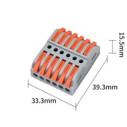 LT-223-6X 6-Giriş 6-Çıkış Kablo Birleştirici Klemens - 3