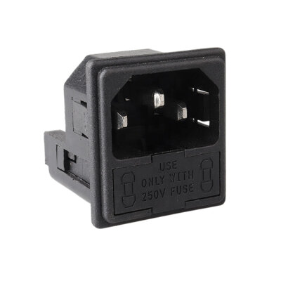 LZ-14-F8 Çift Sigortalı Üçlü Erkek Power Soketi - 1