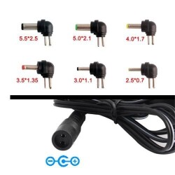 MANUAL-30W 3-12V Ayarlı Adaptör - 5V USB ve 6 Farklı Çıkış Ucu - 2