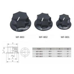 MF-B02 6mm Potentiometer Head - 27x17mm - 2