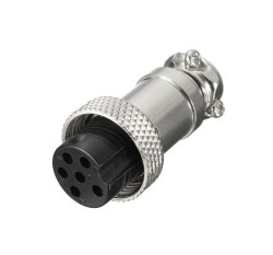 Mike Connector 6-Pin 16mm - Female 