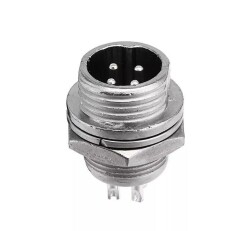 Mike Konnektör 4-Pin 12mm - Erkek 