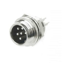 Mike Konnektör 5-Pin 12mm - Erkek 