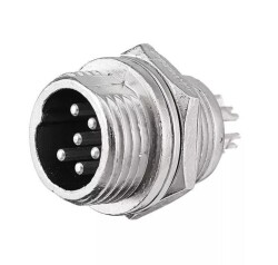 Mike Konnektör 6-Pin 12mm - Erkek 