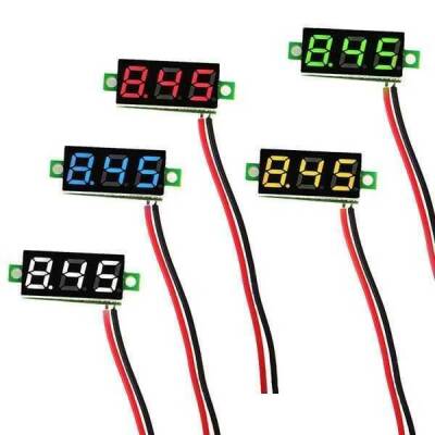 Mini Voltage Indicator Blue 4V - 30V Voltmeter - 1