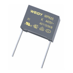 MKP65-440VAC-473K-P15 47nF 0.047uF 440VAC X1 15mm Polyester Can Capacitor