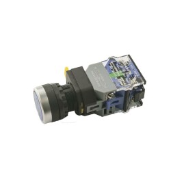 Momentary Push Button 6V Blue Light YJ139-LA38 - 2