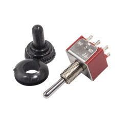 ON-OFF-ON 6-Pin Su Geçirmez Toggle Switch 