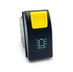 ON-OFF Yellow Switch 5-Pin 12V-24V - Safety Lock 