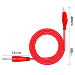 P1038 4mm Banana - Crocodile Multimeter Cable - 3