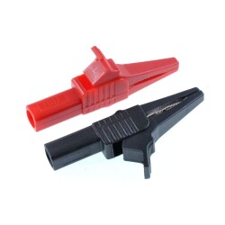 P2003 Alligator Clip Multimeter Test Clip - Red/Black 