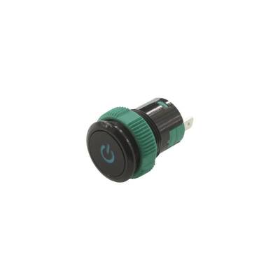 P2T 19MM Self-locking Power Signal Plastic Push Button Blue - 1