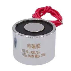 P34/25 12V Electromagnet - 25kg Electromagnetic Holder