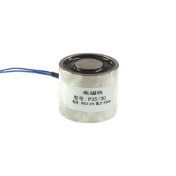P35/30 12V Elektromıknatıs - 25kg Elektro Manyetik Tutucu - Motorobit