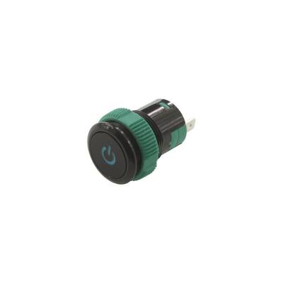 P57T 19MM Power Signal Plastic Push Button Blue - 1