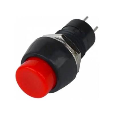 PBS-20B 12mm Spring Short Push Button - Red - 1