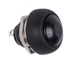 PBS-33B 12mm Push Button - Black 