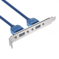 PCI Rear Panel Bracket - Compatible with 2X Single USB Ports - 3