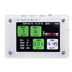 PM2.5 TVOC CO2 HCHO AQI Air Quality Monitor - A1 - 1