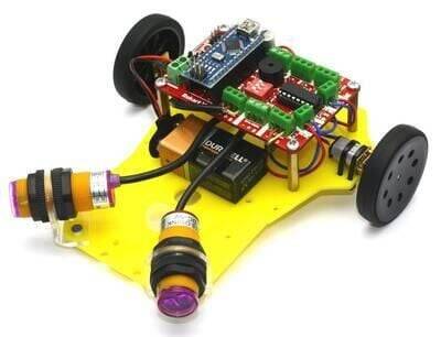 Prex Obstacle Avoiding Robot - Disassembled - 1