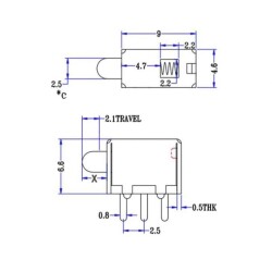 PS-12D33 3 Pinli Yaylı Buton - 2