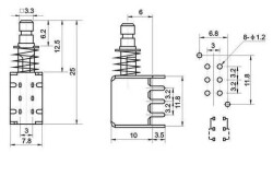 PS-22F03A2 6 Pinli Anahtarlı Buton - 3