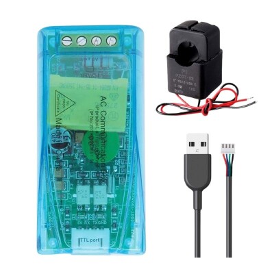 PZEM-004T 100A Single Phase AC Power Communication Module + Detachable CT + USB - 1