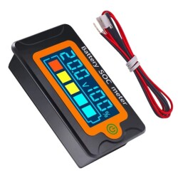 PZEM-009 8-100V Digital Battery Voltage Capacity Indicator - Orange - 1