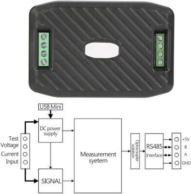PZEM-017 0-300V 50A DC Power Communication Module + 50A Shunt + USB-RS485 - 3