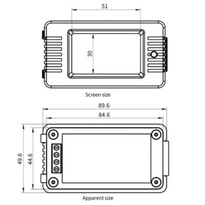 PZEM-023 8-100V DC Dijital Pil Voltaj Kapasite Göstergesi - 4