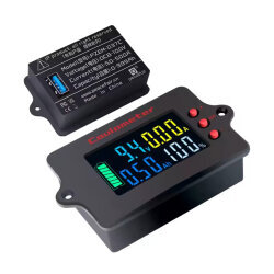 PZEM-037 8-120V 100A Voltmetre Ampermetre - Batarya Kapasite Yöneticisi + 100A Şönt + 2m USB Kablo - 2