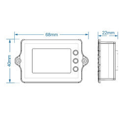 PZEM-037 8-120V 100A Voltmetre Ampermetre - Batarya Kapasite Yöneticisi + 100A Şönt + 2m USB Kablo - 4