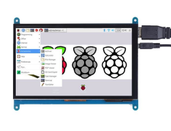 Raspberry Pi 7'' 800x480 Dokunmatik HDMI Ekran - 1