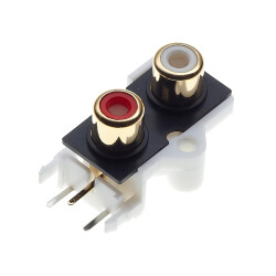 RCA-209 3.5mm Stereo RCA Jack Dişi - PCB Tip 