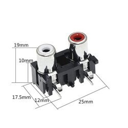 RCA-209 3.5mm Stereo RCA Jack Female - PCB Type - 3