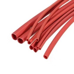 Red Heat Shrinkable Tubing 2.4mm - 1 Meter