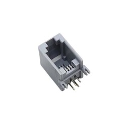 RJ11 4P4C Female Telephone Cable Connector - PCB Type 